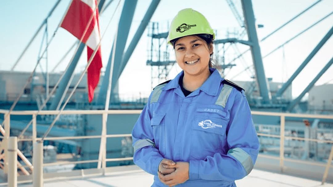 Global Express Shipments team member on deck