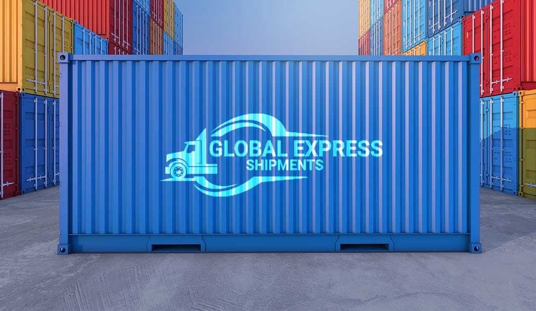 Global Express Shipments container with logo